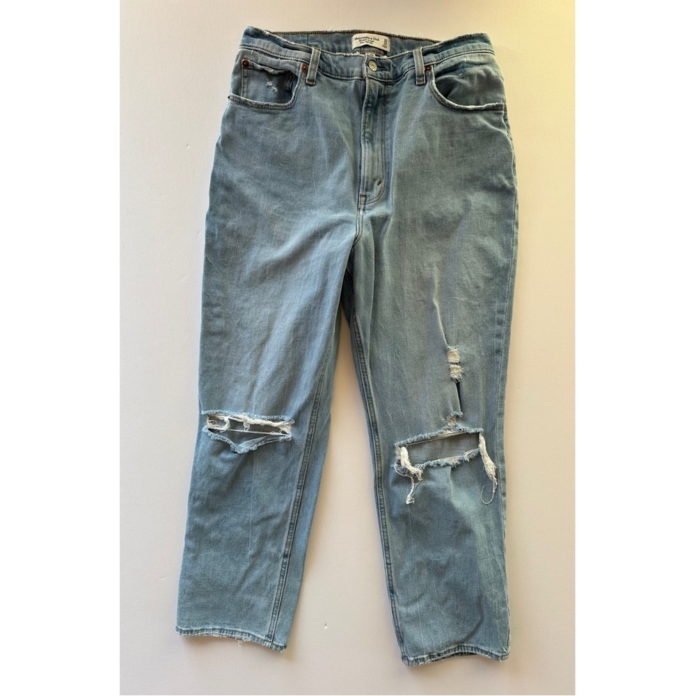 Abercrombie & Fitch Curve Love The Ankle Straight Ultra High Rise Jeans 31 12L